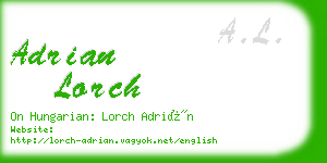 adrian lorch business card